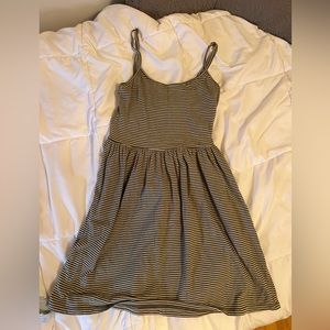 Green and white striped staple Dress